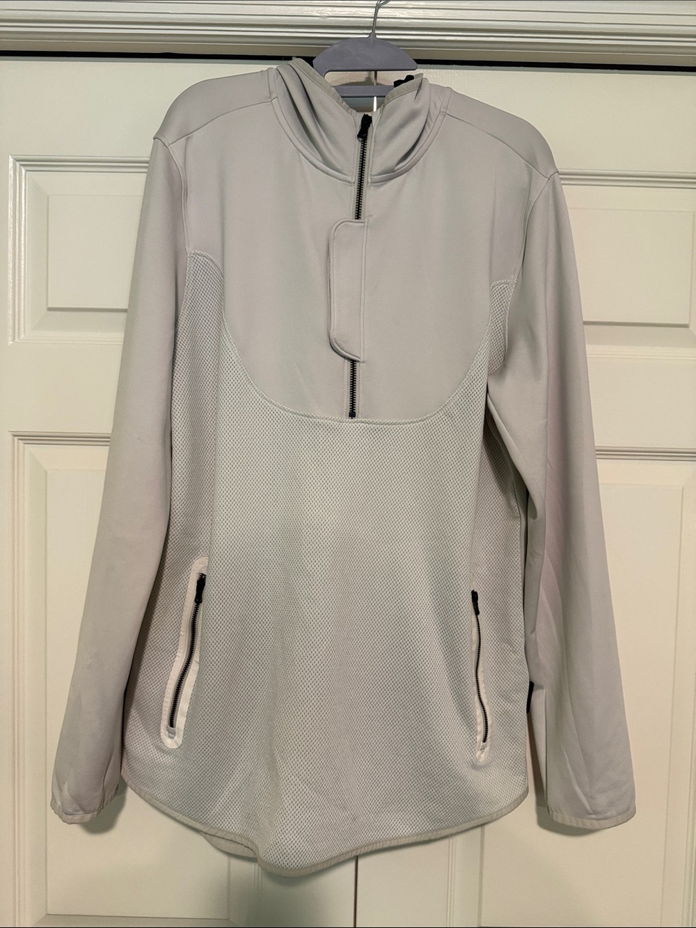 Under Armour Steph Curry Light Gray / White Half-Zip Pullover Hoodie